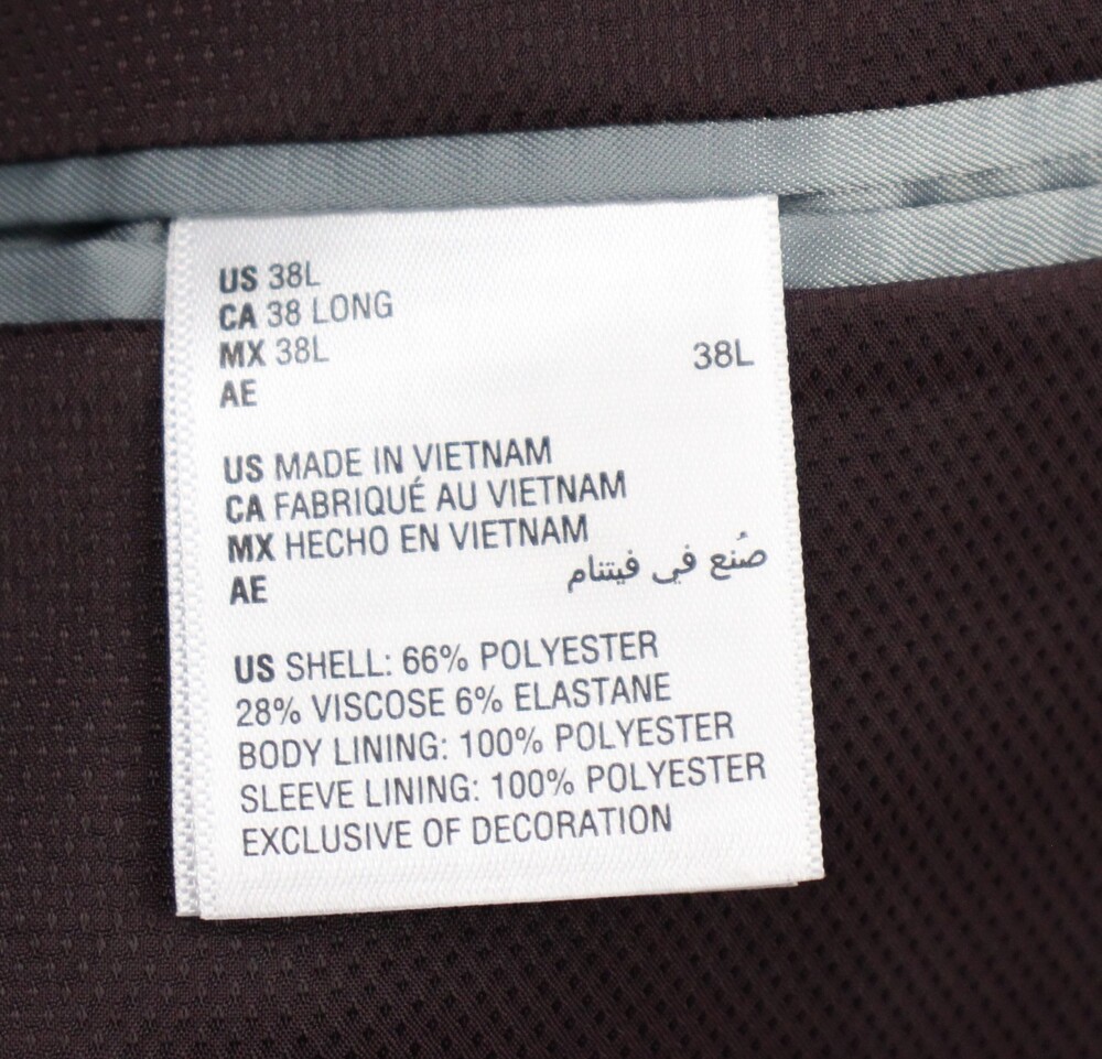 Bar iii Suit Mens 38 L 32W Green Burgundy Plaid Slim Fit Stretch 2 piece - Picture 4 of 10